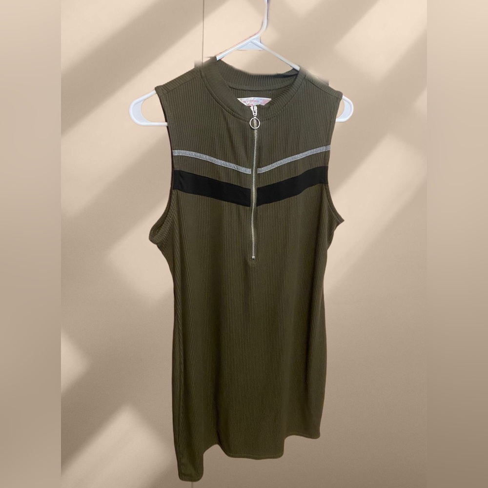 No Boundaries Knit Mini Navy Green Dress